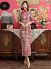 Vintage Plaid Improved Long Cheongsams